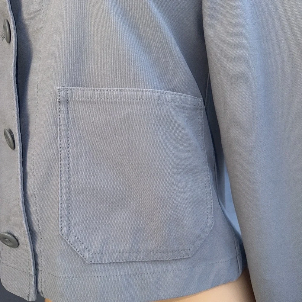 UNIQLO 'Blue' JERSEY RELAXED JACKET SIZE WOMENS SMALL - Picture 5 of 12